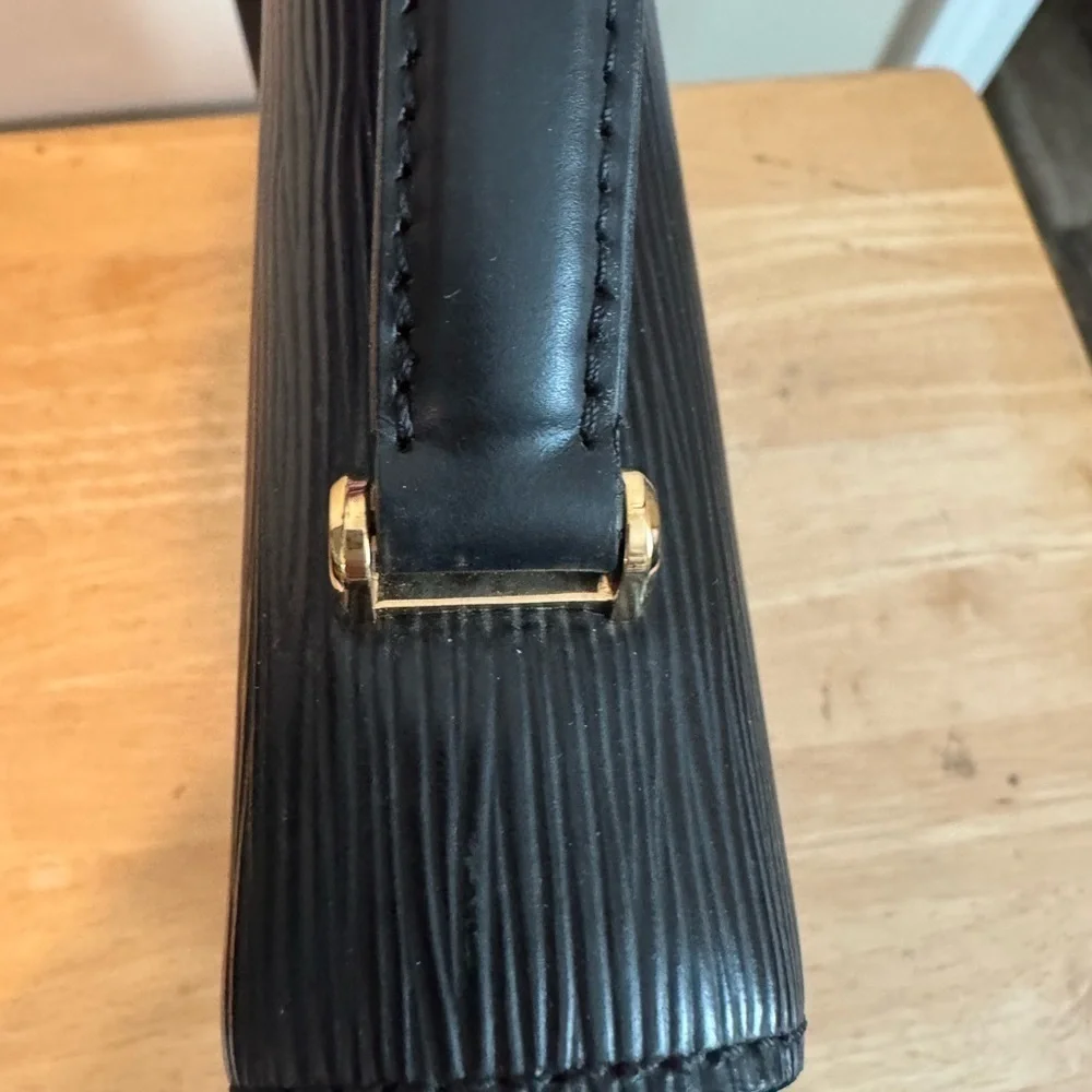 Louis Vuitton Black Epi Malesherbes Handbag